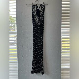 Stylish Black Beaded Crochet Top